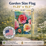 Caroline's Treasures Oklahoma Roses in Watercolor Garden Flag Mailbox Flag Decorative Yard Flag Banner Outside Patio Artwork Yard Flower Beds, Garden Size, Multicolor