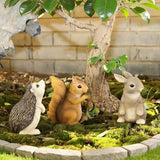 Rabbit Statue Outdoor Decor for Garden, 4.95" Fairy Yard Figurines Home Sculptures for Lawn Patio Front Porch Backyard