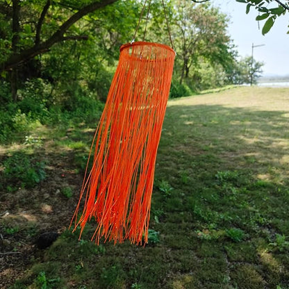 Tassel Windsock, Ribbon Wind Streamer for Outdoor and Indoor Decorations, 37.5-Inch (Orange)