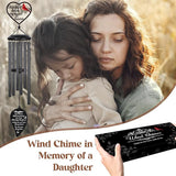 Memorial Gifts for Loss of Daughter Wind Chimes,Sympathy Gifts for Loss of Daughters, Bereavement Remembrance Funeral Condolence Gifts for Loss of Daughter 30“ Memorial Wind Chimes for Loss Loved One