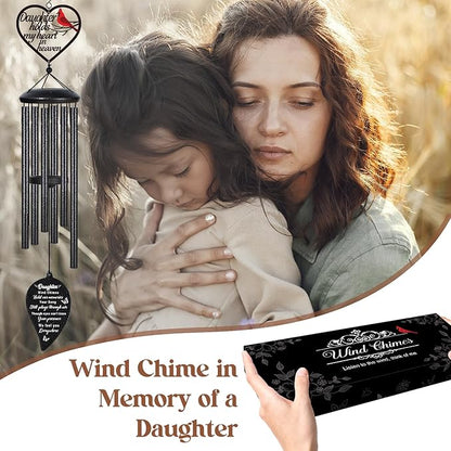Memorial Gifts for Loss of Daughter Wind Chimes,Sympathy Gifts for Loss of Daughters, Bereavement Remembrance Funeral Condolence Gifts for Loss of Daughter 30“ Memorial Wind Chimes for Loss Loved One