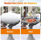 Bird Bath Heaters for Outdoors in Winter, 60W Chicken Water Heater Small Pond Heater De-Icer with Thermostatically Controlled, Pond Warmer for Fish Ponds, Suitable for Birds Chicken Duck Drinking