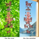 Outdoor Dog Wind Chimes, Gifts for Mom & Grandma & Woman & Family & Neighbor, Dogs Decoration for Home,Garden,Balconies,Room,Patio,Indoor, Mobile Wind Catcher, Memorial Windchime, Blessing Wind Bells