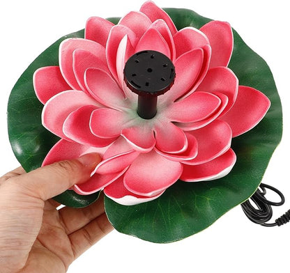 LIOOBO Solar Floating Fountain Lotus-Style Pond Fountain Outdoor Garden Water Feature Solar-Powered Floating Decor for Pool and Pond