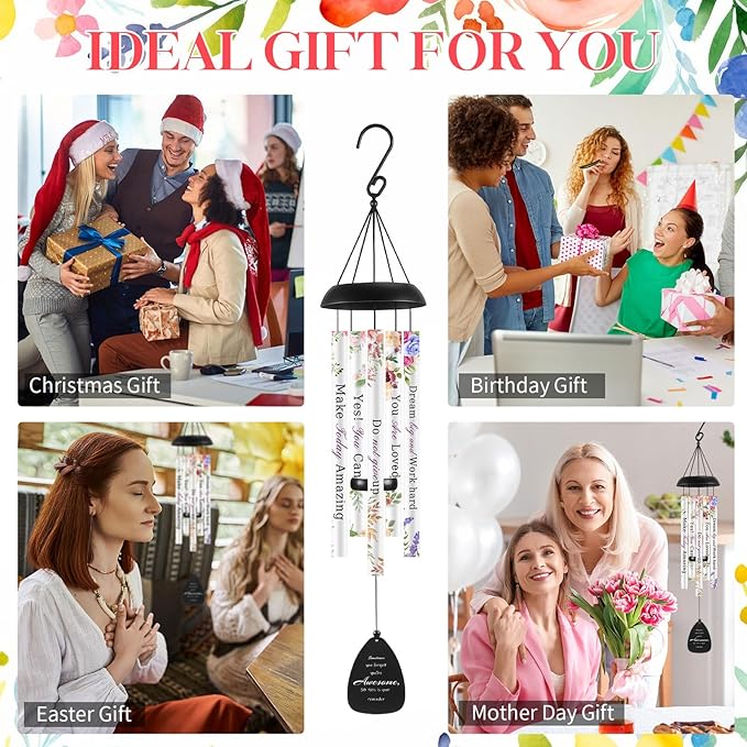 Sometimes You Forget You're Awesome Gifts for Women Large 32in Inspirational Wind Chimes Thank You Appreciation Gift for Mother's Day Graduation Boss Teacher Coworkers Employee Pastor Friend