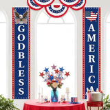 4th of July Decorations - Fourth of July Decorations - Patriotic Porch Signs Banners for Front Door - 2 Pack Hanging Flags for Independence Day 1776-2026 250th US Birthday Indoor Outdoor Decor
