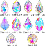 kanpura 10pcs Colorful Crystal Suncatcher Prism Chandelier Crystals Replacement for Lamp Windows Hanging Crystals Prisms for Birthday Christmas Wedding Party Decor
