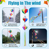 Newwiee Wind Socks for Outside 60 Inches Windsocks Wind Twister Spinners for Home Wall Tree Front Patio Lawn Garden Yard Hanging Decoration(1 Pcs)