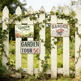 Garden Signs for Outside Personalized Metal Welcome Garden Tin Sign Farm Decor Vintage Garden Tour 5 Cents Sign Wall Art Decorative Outdoor Funny Gardening Signs for Home 8x12 Inch