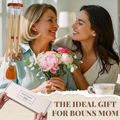 Yookeer Spanish Wind Chimes Best Gift Mother Birthday Gift from Daughter Son Love Reminder Gifts for Mama Grandmother Bonus Mom Birthday Mother's Day (Bonus Mom)