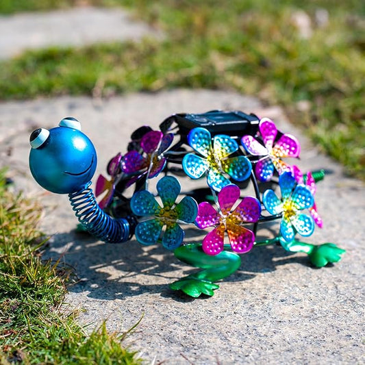 Solar Garden Turtle Statue Metal Yard Decorations Outdoor,Solar Turtles Figurine Lights Tortoise Ornament Lamps for Outside Yard,Lawn,Patio,Porch,Balcony
