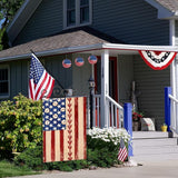 4th of July House Flags for Outdoor Decoration, Retro American Flag with Baseball Large Yard Flag,Decorative Decors for Summer 250th Years America Anniversary Holiday Outside 28x40 Inch Double Sided