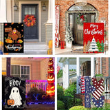 Seasonal Garden Flags Set of 12 Double Sided 12x18 Inch, Small Yard Flags for Outside, Christmas Halloween Easter Valentine's Day Decor, Spring Summer Fall Winter Holiday Garden Decorations