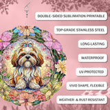 Shih Tzu Wind Spinner, Dog Wind Spinners, Wind Spinner Hanging for Outdoor & Indoor Décor, Unique Gifts for Yard Garden Decoration or Patio Décor (Shih Tzu 2)