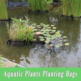 8 Pcs Pond Planting Bags, Mesh Aquatic Pond Lily Planter with Handles Reusable Water Gardens Plant Pots for Aquatic Plants, Marsh Plant Garden Terrestrial Plant (8)
