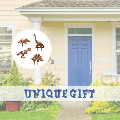 Decorative Dinosaur Garden Statues, Dinosaur Garden Stakes, Yard Lawn Decor – Ideal Outdoor Clearance Gift for Dinosaur Lovers, noxozoqm240510