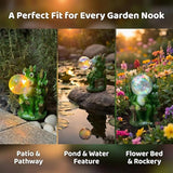 Solar Frog Blowing Bubble Garden Statue Light - Outdoor Waterproof Resin Figurine with Auto LED Glow for Patio & Yard Decor