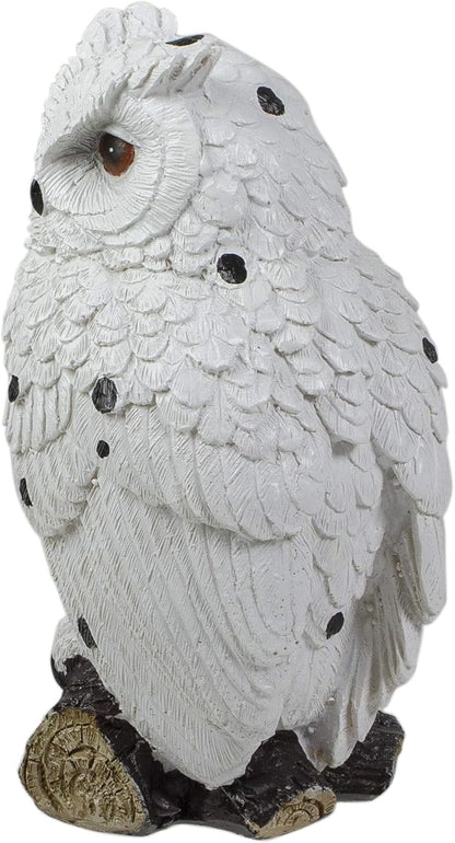 Northlight Glittered Owl Perched on a Branch Statue - 6"
