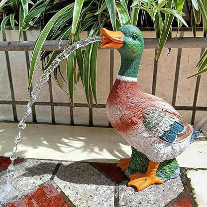 Pond spitters for Small Ponds, Garden Pond Water Feature, Resin Material, Garden Decor for Koi Pond, for Garden, Koi Pond, Patio, or Rockery Landscape Decor Green 23 * 13 * 32cm