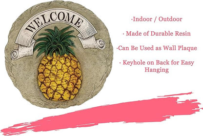 Spoontiques - Garden Décor - Pineapple Stepping Stone - Decorative Stone for Garden