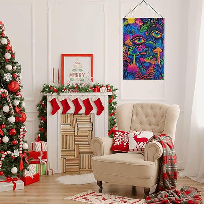 Mushroom Garden Flag Seasonal Double Sided 12 x 18 Inch Small Yard Flag for Indoor Outdoor Decor Holiday All Seasons