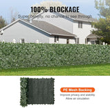 VEVOR Artificial Ivy Privacy Fence Screen, 39 x 98 in Faux Ivy Vine Leaf Hedges Fence, Greenery Privacy Fence with Mesh Cloth Backing, Green Wall Decoration for Outdoor Garden, Yard, Balcony