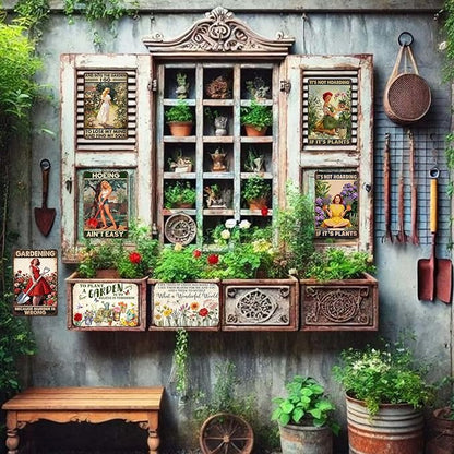 Garden Sign For Outside Gardening Decor Outdoor Metal Tin Signs Vintage Gifts For Gardeners Woman Plant Yard Sign Spring Wall Art To Plant A Garden Is To Believe In Tomorrow Signs 8x12 Inch