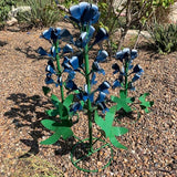Generic Metal Bluebonnets, Set of 3 Handmade, Garden Decor, Texas State Flower, Outdoor Indoor, Metallic Blue