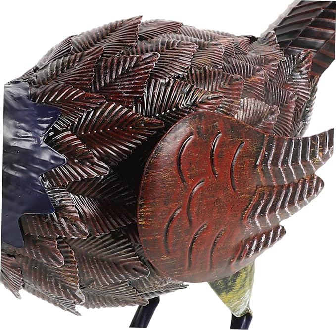 SUPVOX Vivid Pheasant Figurine Lifelike Outdoor Ornament Iron Garden Statue for Landscape