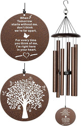 The Wind Chime CO Memorial Wind Chimes, 32" Inch Sympathy Wind Chimes Gift for The Loss of A Loved one, Home Decor Outdoor Garden, Soothing Melodic Tones (Copper)