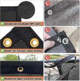 KANAGAWA 8ft x 50ft Privacy Screen Fence, 90% Blockage Heavy Duty 175 GSM Fencing Mesh Net Cover for Outdoor Wall Garden Yard Backyard 40 Cable Zip Ties Included Black