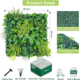 Grooy 20"X20" Artificial Grass Wall, 8PCS Boxwood Hedge Panels UV-Protected Greenery Privacy Hedge Screen, Grass Backdrop Wall for Indoor Outdoor Patio Balcony, Party Garden Fence Decor
