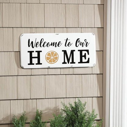 Welcome Magnetic Seasonal Stake, Includes 12 Magnets, Durable Metal - Measures 23 1/2" Wide x 10 1/2" High, by Fox River Creations