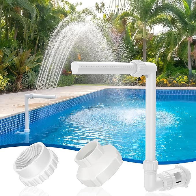 Pool Fountain for Inground Swimming Pool, Adjustable Pool Water Sprinkler, Fits Most 1.5" Return Jets, Pools Swimming Cooling & Decor Relaxation