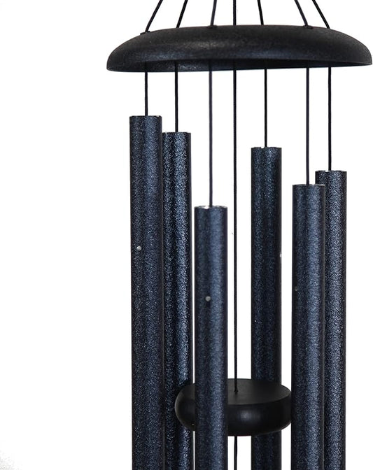 Corinthian Bells by Wind River - 27 inch Midnight Blue Wind Chime for Patio, Backyard, Garden, and Outdoor Decor (Aluminum Chime) Made in The USA