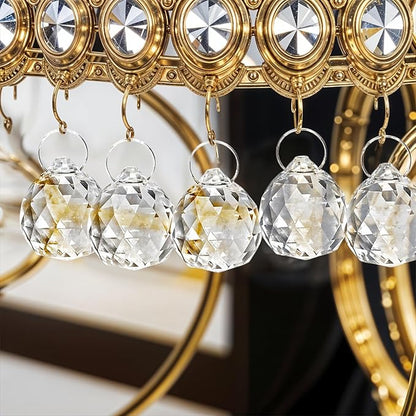 48 Pcs Clear Crystal Ball Prism 20mm Chandeliers Prism Sun Shine Catcher Christmas Crystal Ornaments Rainbow Pendants Maker, Crystals Ball for Window Hanging, Garden Decor, and Gift Making