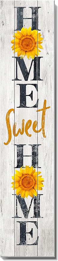 Spoontiques Home Sweet Home Porch Sign - Decorative Home Décor Wooden Signs - Rustic Outdoor Decoration - Durable and Weatherproof - Entryway Decoration - 8” x 40”