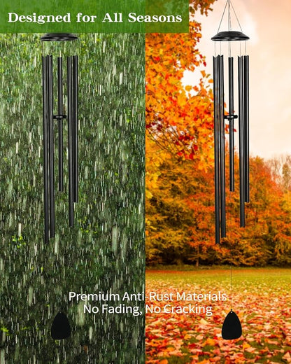 Extra Long 65" Wind Chimes for Indoor and Outdoor, Deep Bass Tone and Professional Tuned Aluminum Wind Chimes for Patio Garden Memorial, Sympathy Gift for Loss of Loved One, Housewarming Gift