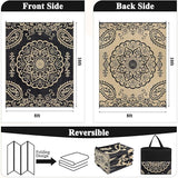 Pauwer Waterproof Outdoor Rug 8x10, Reversible Plastic Straw Patio Camping Rug, Indoor Outdoor RV Mat Carpet for Deck, Camper, Porch, Balcony, Backyard, Picnic, Boho Black Brown