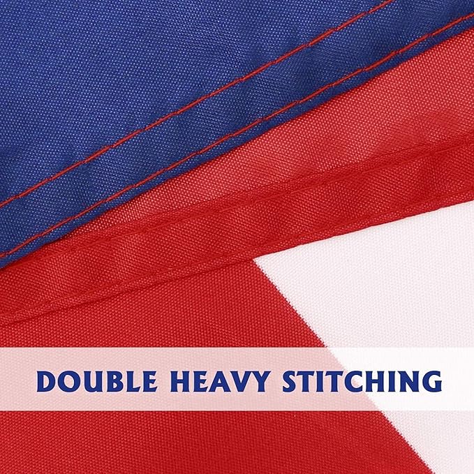 American Flag, Double Sides Priting US Flag 3x5 Ft- Upgrade 3-Ply Longest Lasting USA Flag. Heavy-Duty American Flags with Vivid Color and Brass Grommet for Outdoor & Indoor, Fade & UV Protected