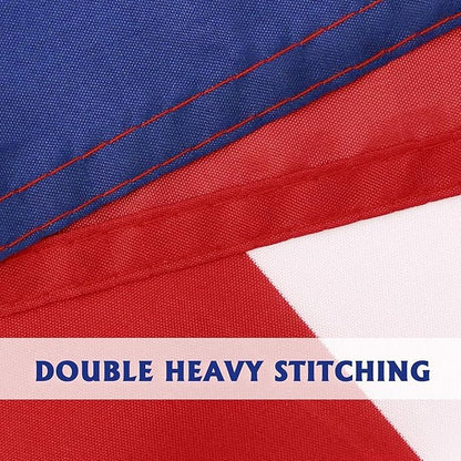 American Flag, Double Sides Priting US Flag 3x5 Ft- Upgrade 3-Ply Longest Lasting USA Flag. Heavy-Duty American Flags with Vivid Color and Brass Grommet for Outdoor & Indoor, Fade & UV Protected