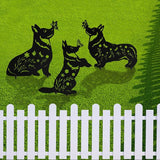 MorningRo 3 Pcs Corgi Metal Dog Garden Decor for Outside 12" Corgi Puppy Garden Stake Black Silhouette Statues Outdoor Decoration Women Men Dog Lovers Spring Patio Lawn Yard Art