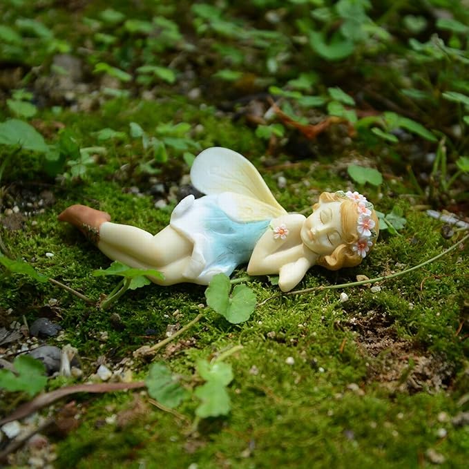 Top Collection Miniature Garden and Terrarium Sleeping Flower Fairy Figurine