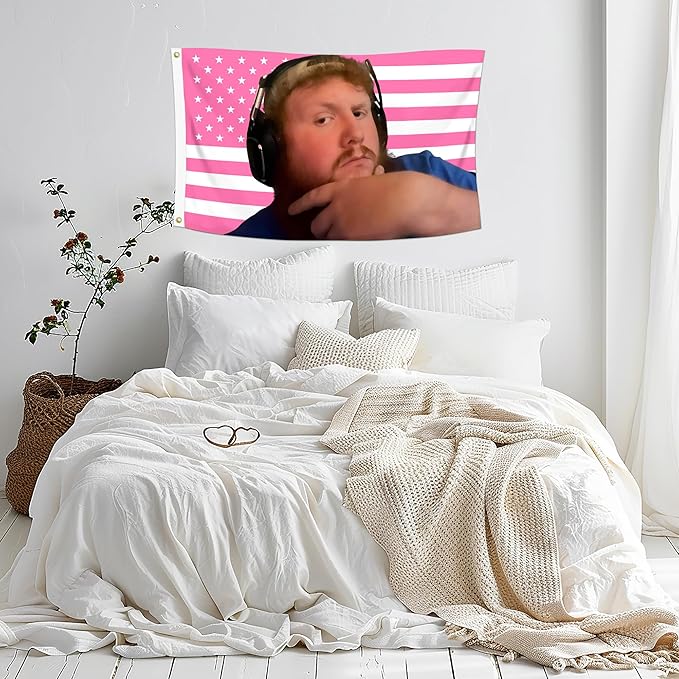 2x3 Ft Decorative CaseOh MeMe Flag Funny Double Stitched with 2 Brass Grommets Decor for Indoor Outdoor, Wall Hanging Tapestry College Dorm Room Decoration