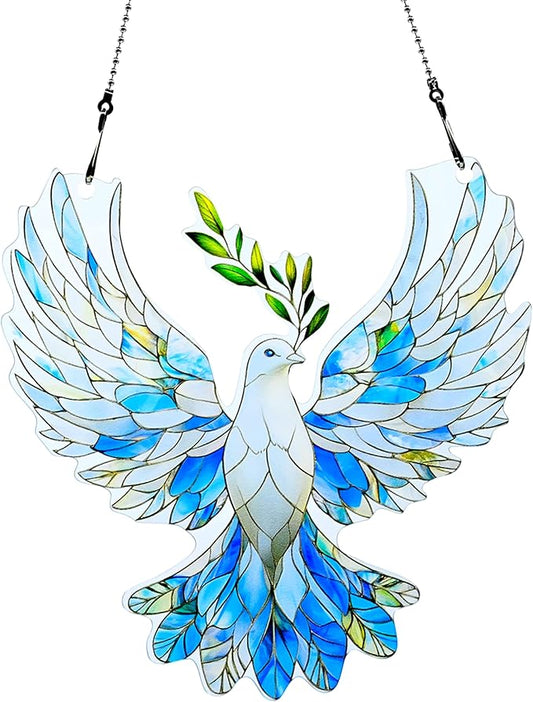 Dove Peace Ornaments Colorful Window Hanging Decorations Home Wall Decor for Indoor Outdoor
