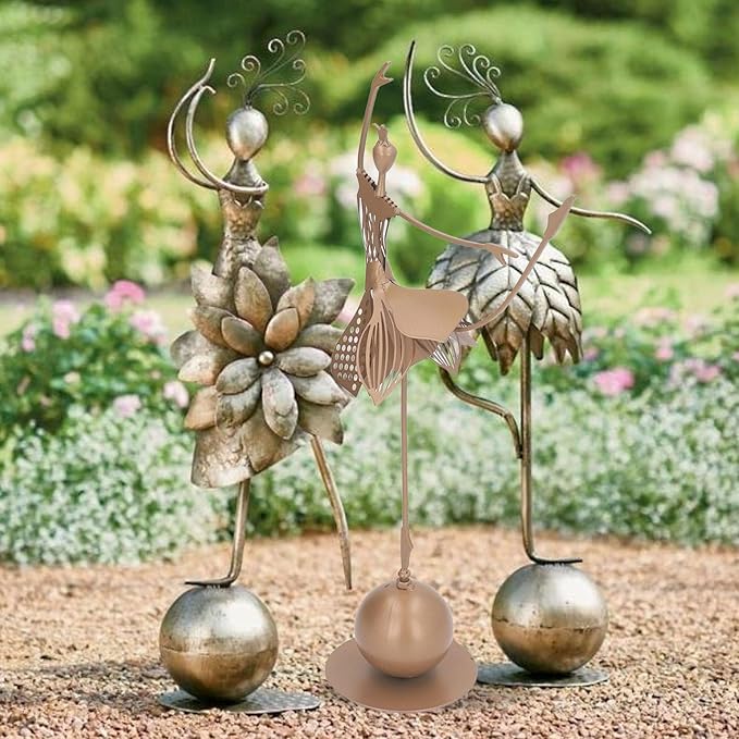 BusoTh Garden Dancing Girl Decoration, Dancing Girl Statue for Yard
