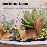 2 Pcs Animal Garden Statue, Resin Simulated Animal Figurines, Outdoor Yard Decorations for Home, Patio, Lawn, Terrace, Backyards Ornament