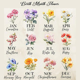 NAZENTI Personalized Grandma Flower Garden Gifts for Mother's Day, Personalized Stained Glass Window Hanging Suncatcher with Kids Name, Birth Flower Memorial Gift