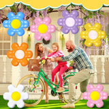 18 Pcs Spring Daisy Flower Inflatable Balls Blow up Daisy Flower Inflatable Decoration Colorful Spring Inflatable Hanging Ornament Flower Shape PVC Yard Decors for Indoor Outdoor (Modern)