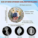 Wind Spinners Majestic Eagle Nature Art 9.8 x 9.8 Inch Metal Wind Spinner Outdoor Garden Decor Bird Illustration Decorative Wind Spinners for Yard Patio